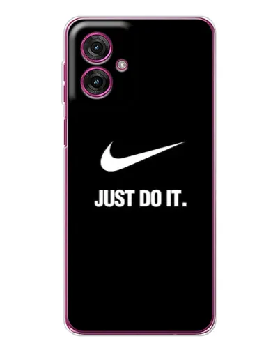 Чехол для Motorola Moto G55 с картинкой «Классический принт Nike»