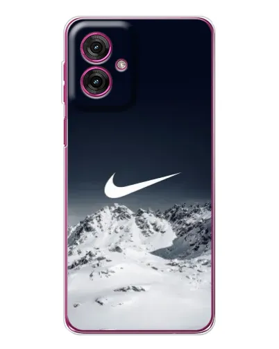 Чехол для Motorola Moto G55 с картинкой «Nike — зимние горы»