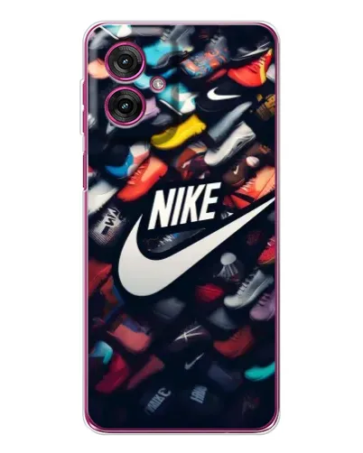 Чехол для Motorola Moto G55 с картинкой «Коллекция кроссовок Nike»