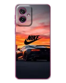 Чехол для Motorola Moto G55 с картинкой «Nike и суперкар»