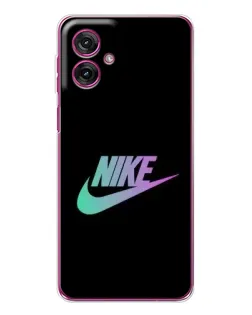 Чехол для Motorola Moto G55 с картинкой «Nike — городская ночь»