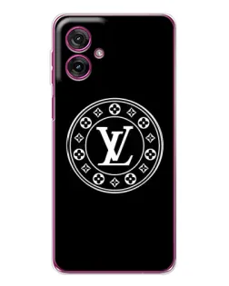 Чехол для Motorola Moto G55 с картинкой «LV — печать стиля»