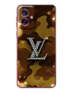 Чехол для Motorola Moto G55 с картинкой «Камуфляжный Louis Vuitton»