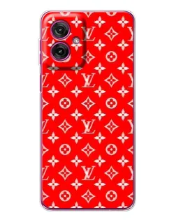 Чехол для Motorola Moto G55 с картинкой «Яркий паттерн LV»