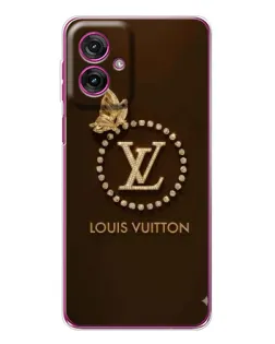 Чехол для Motorola Moto G55 с картинкой «LV — золотая печать»