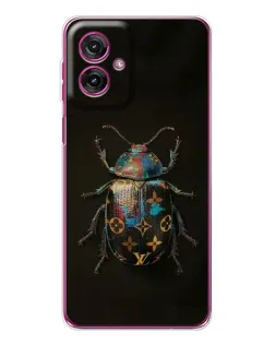 Чехол для Motorola Moto G55 с картинкой «LV — мраморный принт»