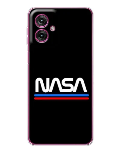 Чехол для Motorola Moto G55 с картинкой «NASA — классика Red Blue»