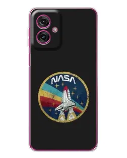Чехол для Motorola Moto G55 с картинкой «NASA — эмблема миссии» Чехол для Motorola Moto G55 с картинкой «NASA — эмблема миссии»