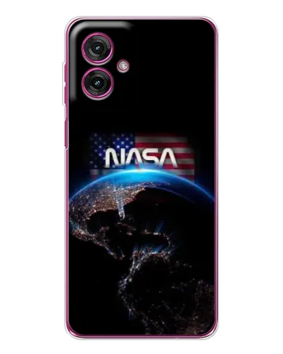 Чехол для Motorola Moto G55 с картинкой «Земля из космоса NASA»
