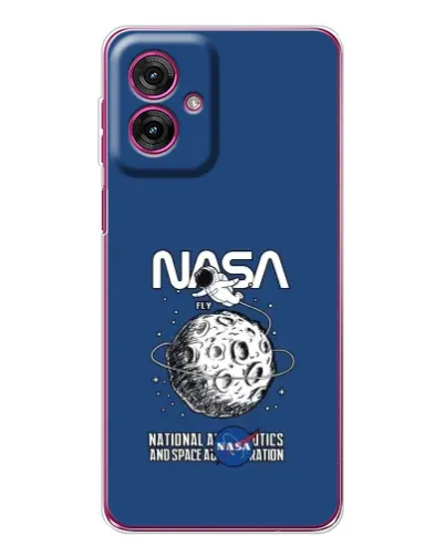 Чехол для Motorola Moto G55 с картинкой «NASA — лунная миссия»