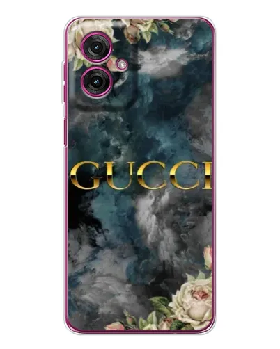 Чехол для Motorola Moto G55 с картинкой «Абстрактные цветы Gucci» Чехол для Motorola Moto G55 с картинкой «Абстрактные цветы Gucci»