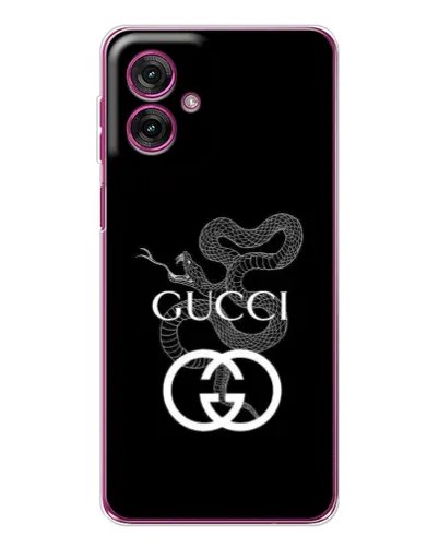 Чехол для Motorola Moto G55 с картинкой «Gucci — серебряная змея» Чехол для Motorola Moto G55 с картинкой «Gucci — серебряная змея»