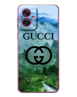 Чехол для Motorola Moto G55 с картинкой «Gucci — горный пейзаж»
