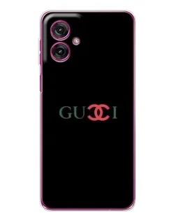 Чехол для Motorola Moto G55 с картинкой «Gucci — красный градиент»