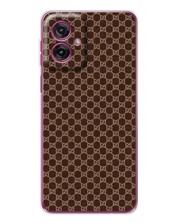 Чехол для Motorola Moto G55 с картинкой «Gucci — шоколадная сетка»