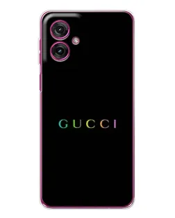 Чехол для Motorola Moto G55 с картинкой «Gucci — неоновый минимализм»