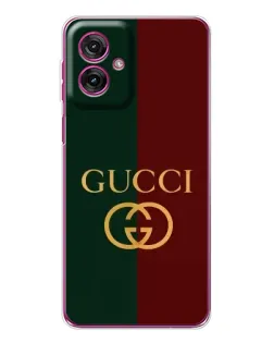 Чехол для Motorola Moto G55 с картинкой «Gucci — темно-зеленый градиент»