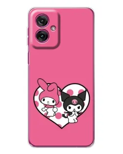 Чохол для Motorola Moto G55 з картинкою «Kuromi та My Melody» Чохол для Motorola Moto G55 з картинкою «Kuromi та My Melody»