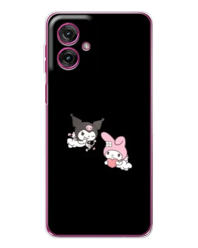 Чехол для Motorola Moto G55 с картинкой «My Melody и Kuromi»