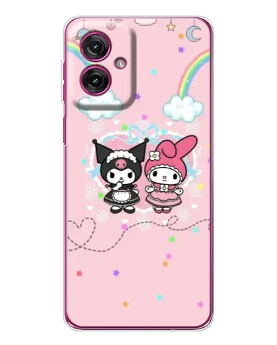 Чехол для Motorola Moto G55 с картинкой «My Melody и Kuromi»