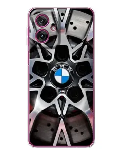Чехол для Motorola Moto G55 с картинкой «BMW — деталь диска»
