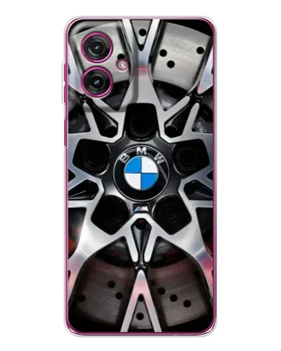 Чехол для Motorola Moto G55 с картинкой «BMW — деталь диска»