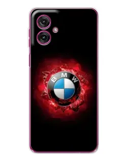 Чехол для Motorola Moto G55 с картинкой «Логотип BMW — вспышка»
