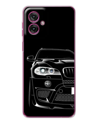 Чехол для Motorola Moto G55 с картинкой «Темный силуэт BMW»