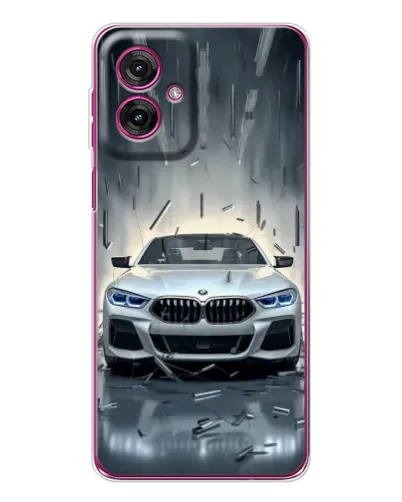 Чехол для Motorola Moto G55 с картинкой «BMW в свете фар»