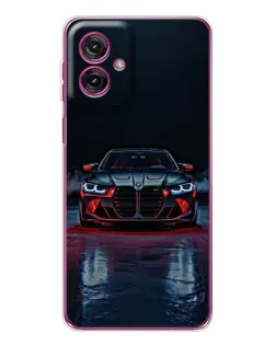 Чехол для Motorola Moto G55 с картинкой «BMW на мокрой дороге»