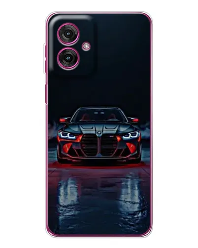 Чехол для Motorola Moto G55 с картинкой «BMW на мокрой дороге»