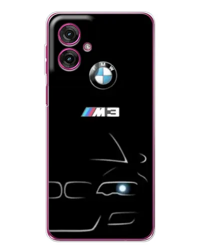 Чехол для Motorola Moto G55 с картинкой «Минималистичный принт BMW M3»