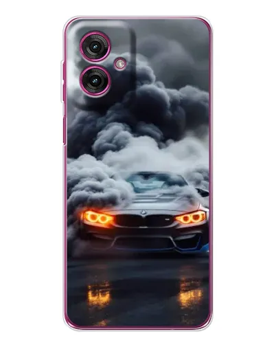 Чехол для Motorola Moto G55 с картинкой «BMW в дыму»