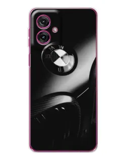 Чехол для Motorola Moto G55 с картинкой «Эмблема BMW — макро»