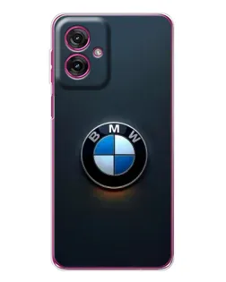 Чехол для Motorola Moto G55 с картинкой «Логотип BMW — минимализм»
