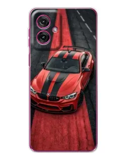 Чехол для Motorola Moto G55 с картинкой «BMW на красной дорожке»