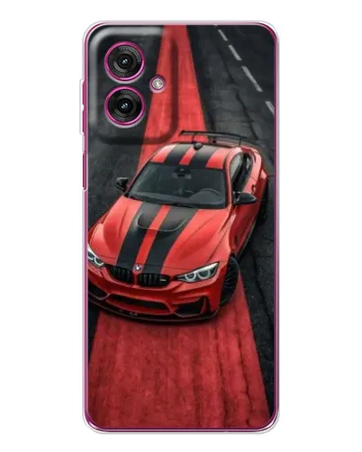 Чехол для Motorola Moto G55 с картинкой «BMW на красной дорожке»