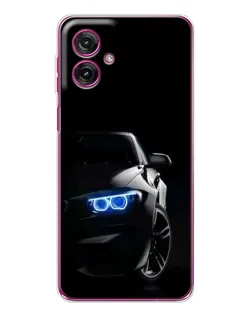 Чехол для Motorola Moto G55 с картинкой «BMW — ночной взгляд»