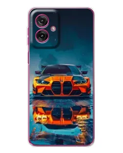 Чехол для Motorola Moto G55 с картинкой «BMW — золотая эмблема»