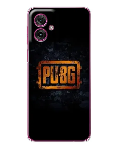 Чехол для Motorola Moto G55 с картинкой «PUBG — золотой логотип»