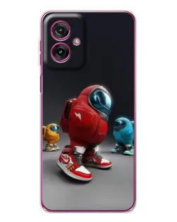Чехол для Motorola Moto G55 с картинкой «Among Us — 3D стиль»