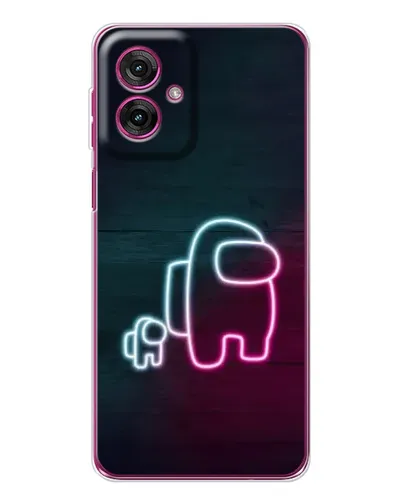 Чехол для Motorola Moto G55 с картинкой «Among Us неон-арт» Чехол для Motorola Moto G55 с картинкой «Among Us неон-арт»