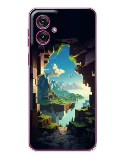 Чехол для Motorola Moto G55 с картинкой «Вид из пещеры»