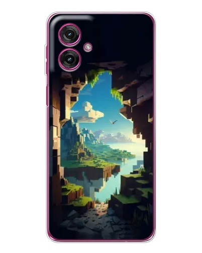 Чехол для Motorola Moto G55 с картинкой «Вид из пещеры»