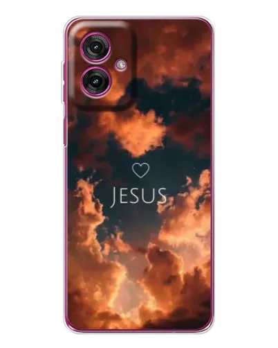 Чехол для Motorola Moto G55 с картинкой «Сияние Имени Jesus»