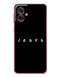 Чехол для Motorola Moto G55 с картинкой «Точки веры J.E.S.U.S.»