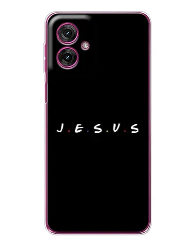 Чехол для Motorola Moto G55 с картинкой «Точки веры J.E.S.U.S.»
