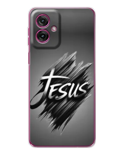 Чехол для Motorola Moto G55 с картинкой «Надпись Jesus Graffiti»