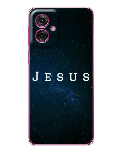 Чехол для Motorola Moto G55 с картинкой «Звездное небо Jesus»