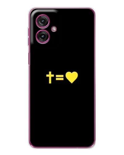 Чехол для Motorola Moto G55 с картинкой «Сердце и Крест»